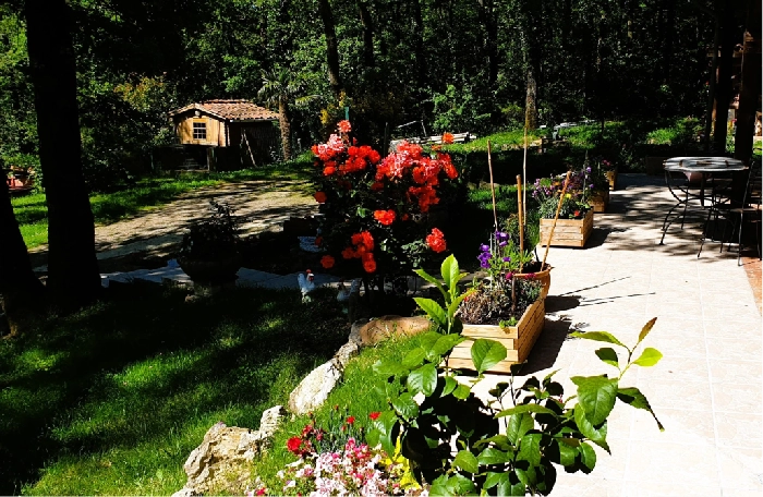 Jardin après réaménagement extérieur et rénovation de la terrasse à Labarthe-sur-Lèze